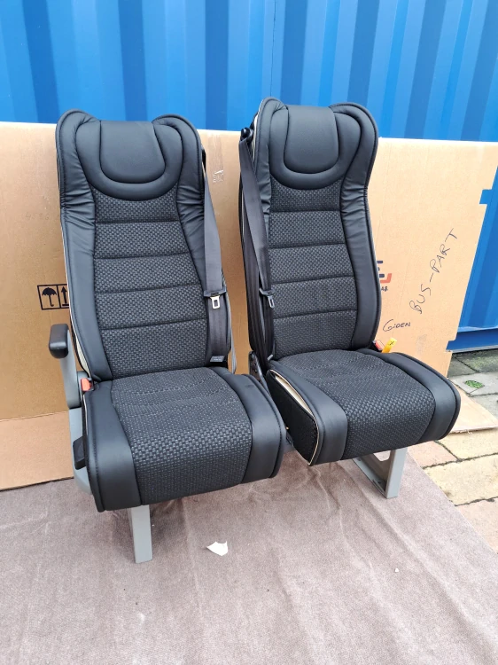 Sedadla Comfort 4036 - černá mat koženka X slonová kost